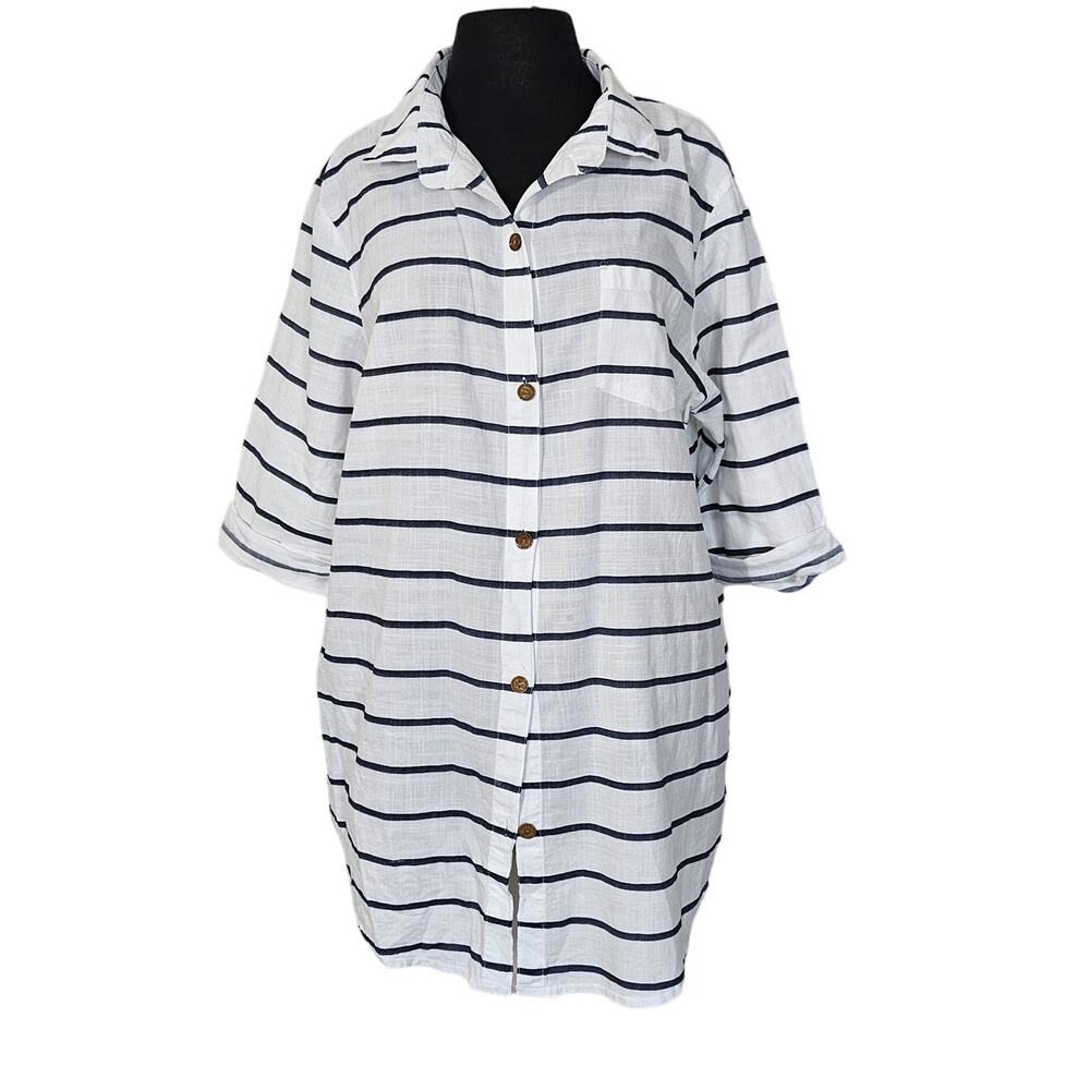 wearabouts oversized tunic , blouse 3/4 sleeve sz XL